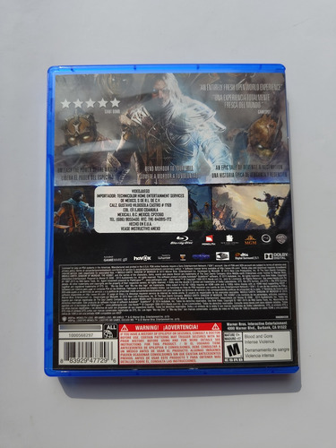 Middle-earth Shadow Of Mordor Playstation 4 Ps4 (Usado)