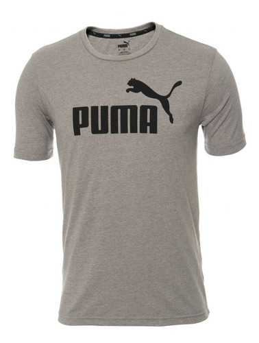 Playera Puma Gris Ess Logo Tee Casual Hombre Original