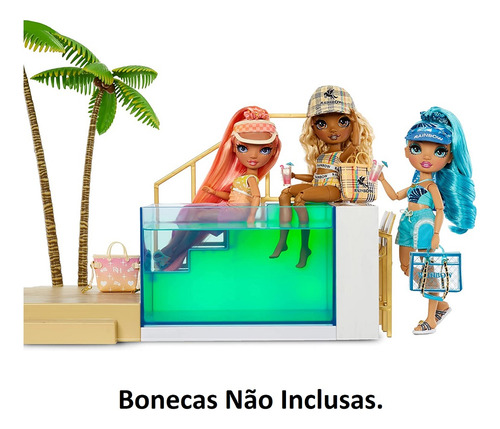 Playset Piscina E Praia Rainbow High Muda De Cor Mga