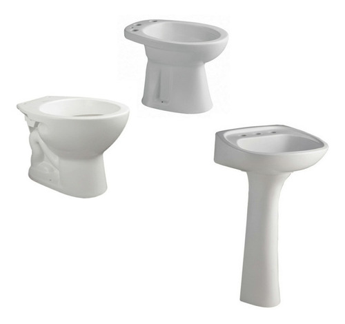 Combo Ferrum Andina Inodoro Corto, Bidet 3a Y Lavatorio 3a