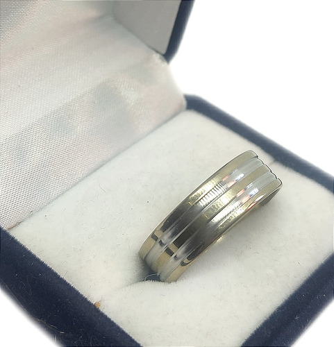 Anillo De Acero Quirúrgico Templado Combinado Cod. M08