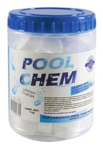 Cloro Tabletas Al 90% 20 Gr X 50 Unidades Piscinas Inodoros