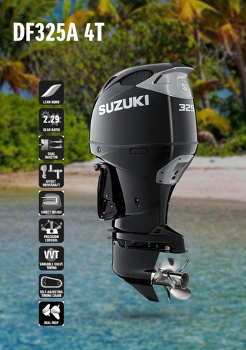 Motor De Popa Suzuki 325 Hp 4 T 6cc Para Barcos / Lanchas