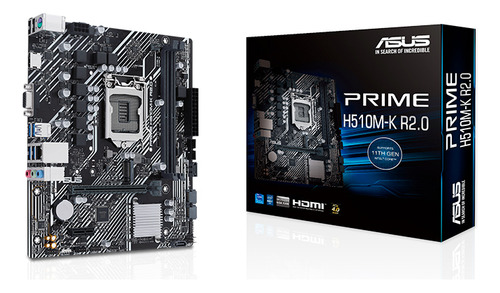 Tarjeta Madre Asus Prime H510m-k R2.0 Negro Socket 1200 Negro