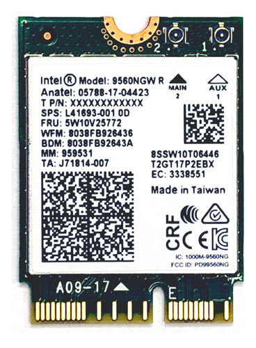 Intel Wireless-ac 9560 Wlan Wifi 802.11ac Bluetooth 5.0 +nfe
