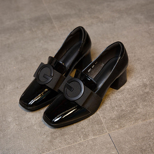 Zapatos Gruesos De Tacón Bajo Para Mujer Zapatos De Tacón