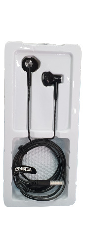 Fone De Ouvido Com Fio P2 Microfone Som Potente Anatômico Cor Preto Luz Branco