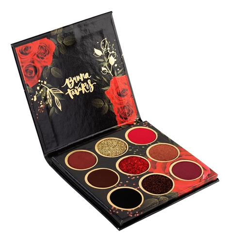 Imagem 2 de 4 de Paleta De Sombra Red Rose Bruna Tavares + Brinde Bt