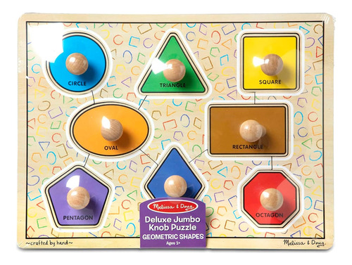 Melissa & Doug Deluxe Jumbo Knob Rompecabezas De Madera - Fo