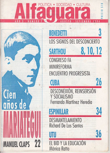 Marxismo Uruguay Centro Carlos Marx Revista Alfaguara Nº 7