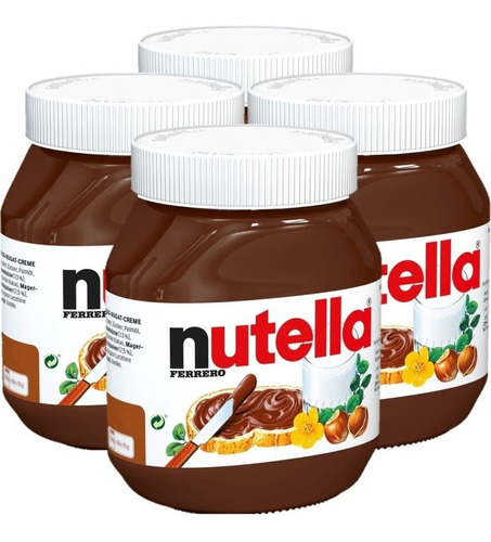 4 X Nutella 650g Ferrero Creme De Avelã