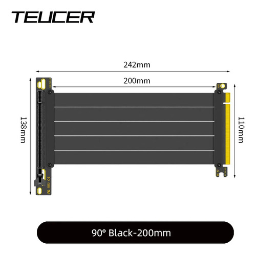 Cabo Adaptador Riser Extensor Flexível Placa Vídeo Pci-e 3.0