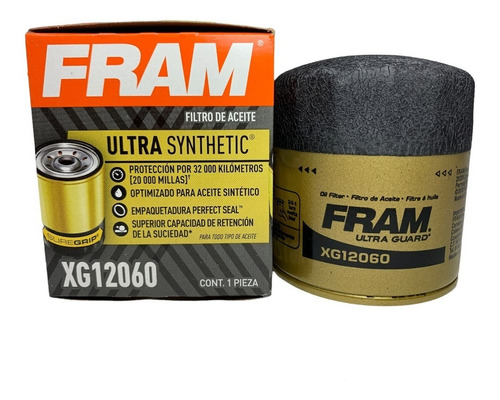 Filtro De Aceite Spark 1.4 2017-2019 Fram Sintético Xg12060 