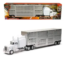Comprar Peterbilt 379 Jaula Ganadera Trailer Pot Belly New Ray 1\u002F32