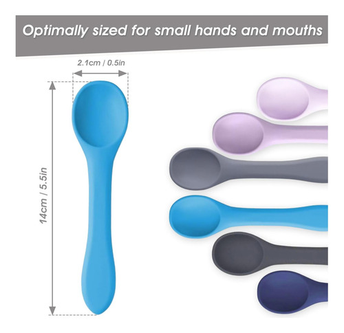 Cucharas Para Bebés Cuchara De Alimentación De Silicona Para