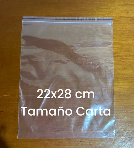 Bolsas Herméticas Tipo Ziploc Tamaño Carta 22x28 Cm