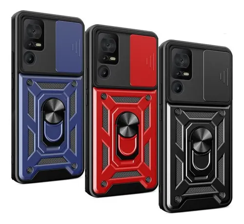 Funda Armor Ring Antigolpe Con Cubre Camara Para Tcl