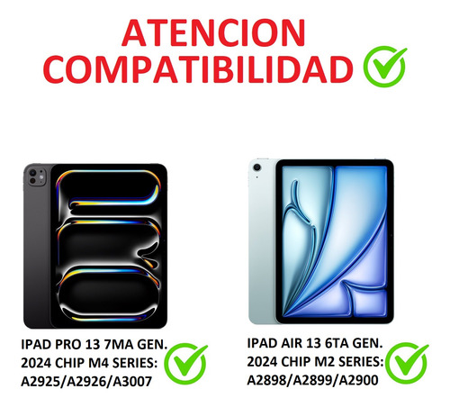 Mica D Vidrio Para iPad Pro 13 7ma M4 2024 A2925 A2926 A3007