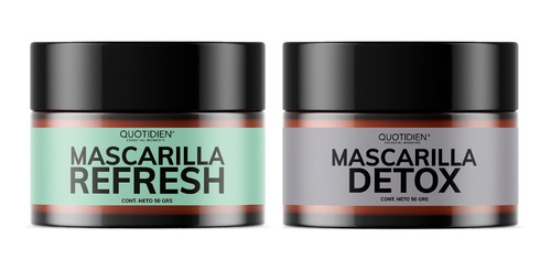Imagen 1 de 10 de 1 Mascarilla Facial Hidratante + 1 Mascarilla Facial Detox