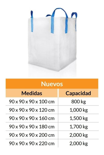 Barcina, Costal Jumbo, Super Saco ,5 Pzas Para 1.5 Toneladas