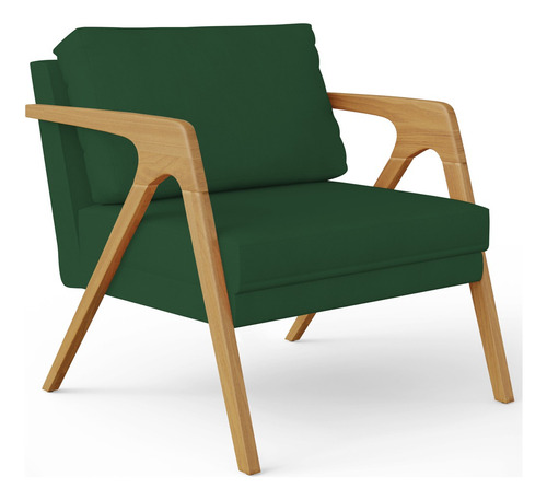 Kit 04 Poltronas Decorativas Sala Pietra Suede Verde Musgo Cor Verde-musgo Desenho Do Tecido Liso