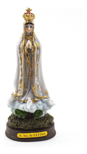 Imagem Nossa Senhora De Fatima 2 Resina 15 Cm