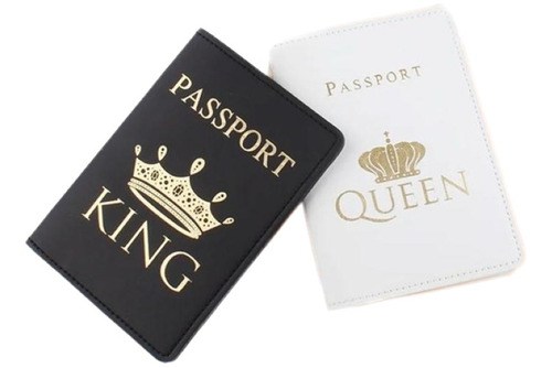 Porta Pasaporte King Queen Parejas