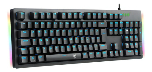 Teclado mecánico Gamer Tdagger Bermuda Blue Switch Blue Pt