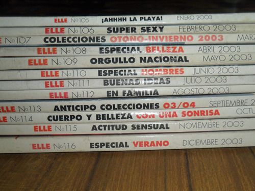 21 Revistas Elle Año 2003, 2008 Exelente Coleccion Miraa