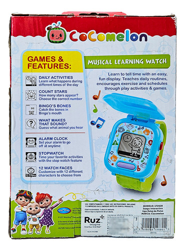 Reloj Cocomelon Learning Watch Aprendizaje Detalle Caja