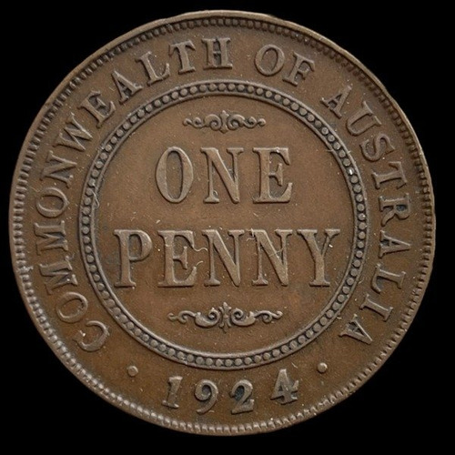 Moneda Australia 1 Penny 1924 - Km#23