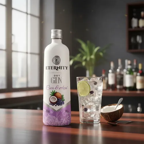 Gin Eternity Coco E Açaí 900ml Premium 40% Vol | MercadoLivre