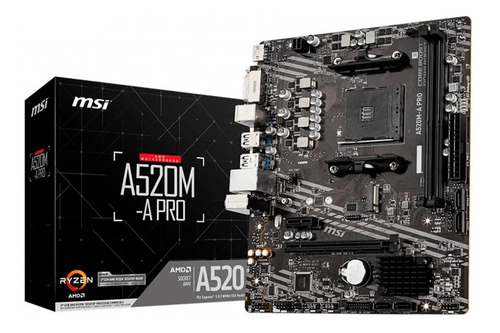 Kit Ryzen 5 5600g Placa Mãe Msi A520m-a Pro 16gb Ram Ddr4