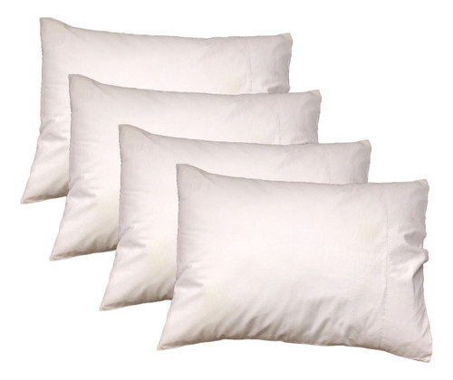 Pack 4 Fundas Almohadas Blancas 50x70 200 Hilos