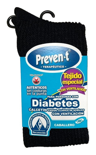 Calcetines Para Caballero Pie Diabético Ventilado Azul Chica