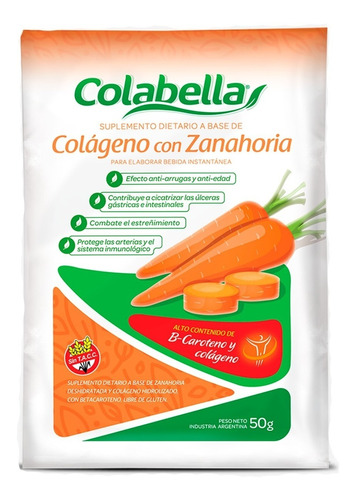 Colageno Con Zanahoria Colabella - 50grs