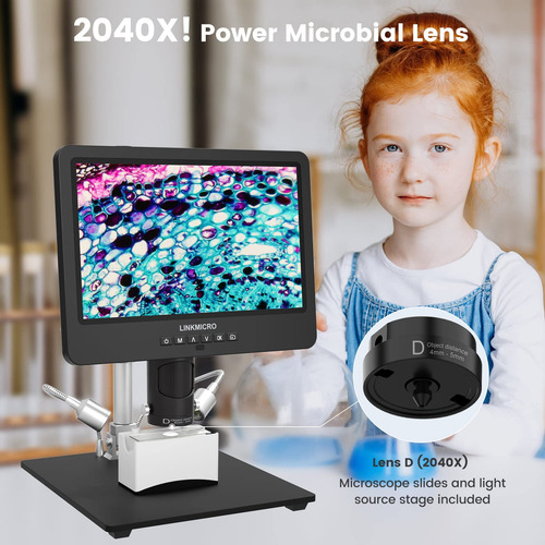Microscópio Digital Linkmicro Lm249ms 2000x Com 3 Lentes 10.