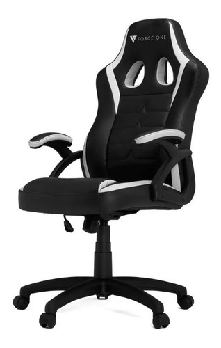 Cadeira Gamer Force One Essential 115 Preta E Branca