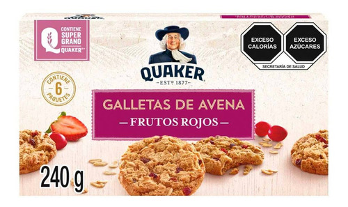 Galleta Quaker Avena Frutos Rojos 240g