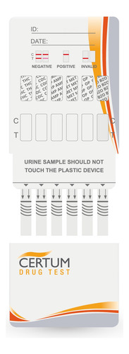 Panel Certum Detecta 6 Drogas - Kit 5 Paneles Y 5 Vasos