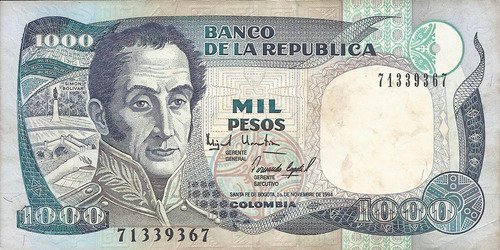 Colombia 1000 Pesos  1 De Noviembre 1994