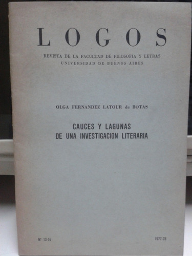 Logos * Cauces Y Lagunas * Fernandez Latour * 13 - 14 * 1977