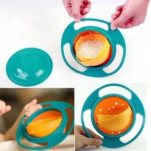 Bowl Plato Tazon Hondo Comer Bebe Niño Giratorio Antivuelco 