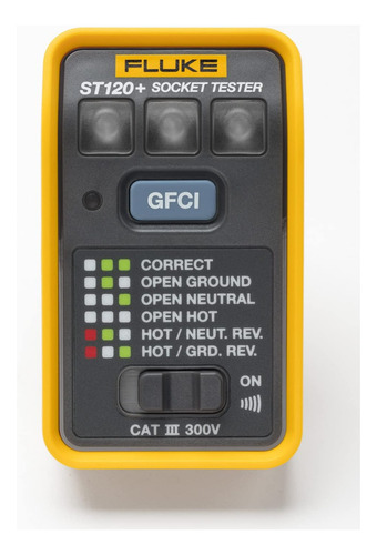 Probador Tomacorrientes St120+ Gfci Con Señal Acústica Fluke