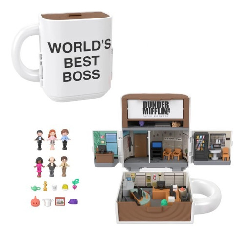 Polly Pocket X The Office Playset Compact Taza Y Accesorios
