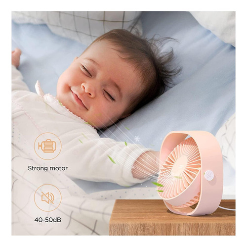 Desktop Fan Usb Easyacc, 3 Speed Mini Usb