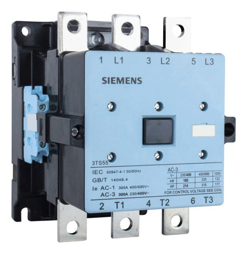 Contator Tripolar 300a 2na+2nf 220vca Siemens-3ts55 22-0an2