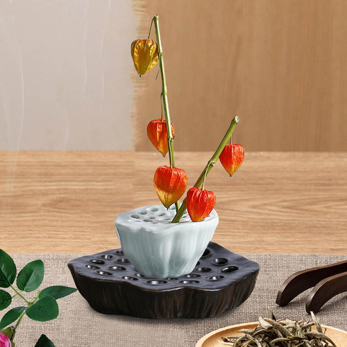 Soporte Floral Portátil De Rana Con Arreglos Florales En