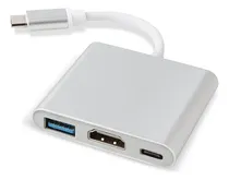 Comprar Cable Adaptador Hub 3 En 1 Entrada Usb-c Salida Hdmi \u002F Usb 3.0 \u002F Usb-c - Otec
