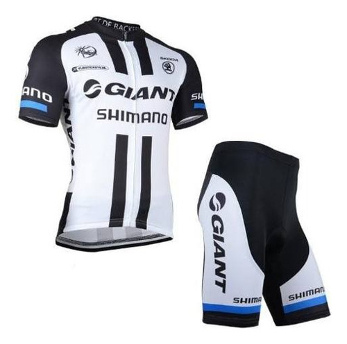 Conjunto Ciclismo Importado Pro Gian/shim Calza Y Jersey Blanco L